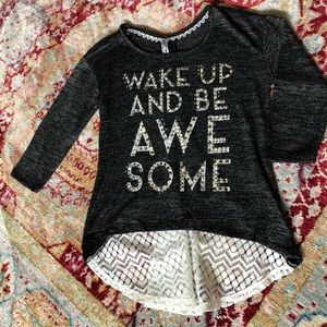 EUC hi-low lace tunic shirt.
